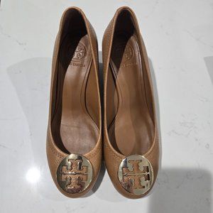 Tory Burch Leather Wedge Pumps